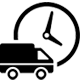 Truck and clock icon